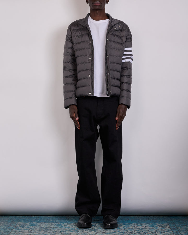 Thom Browne Lightweight Downfill 4 Bar Ripstop Jacket Dark Grey