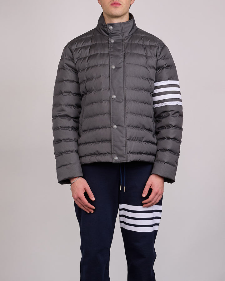 Thom Browne Lightweight Downfill 4 Bar Ripstop Jacket Dark Grey