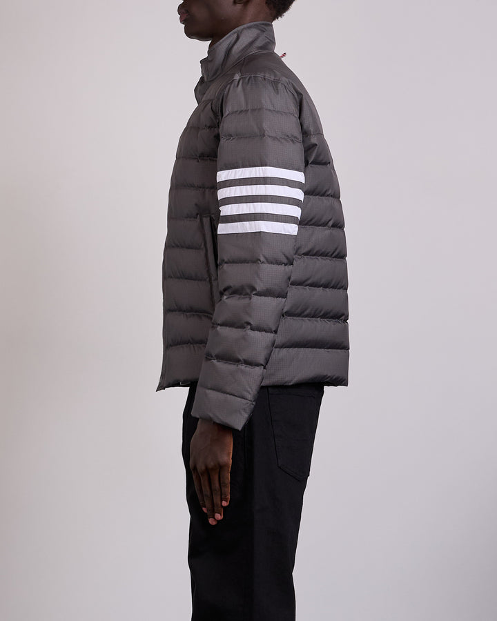 Thom Browne Lightweight Downfill 4 Bar Ripstop Jacket Dark Grey