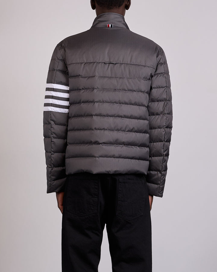 Thom Browne Lightweight Downfill 4 Bar Ripstop Jacket Dark Grey