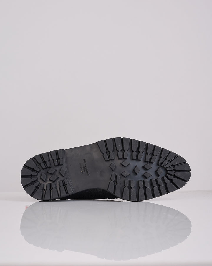 Thom Browne Longwing Commando Sole Brogue Pebble Leather Black