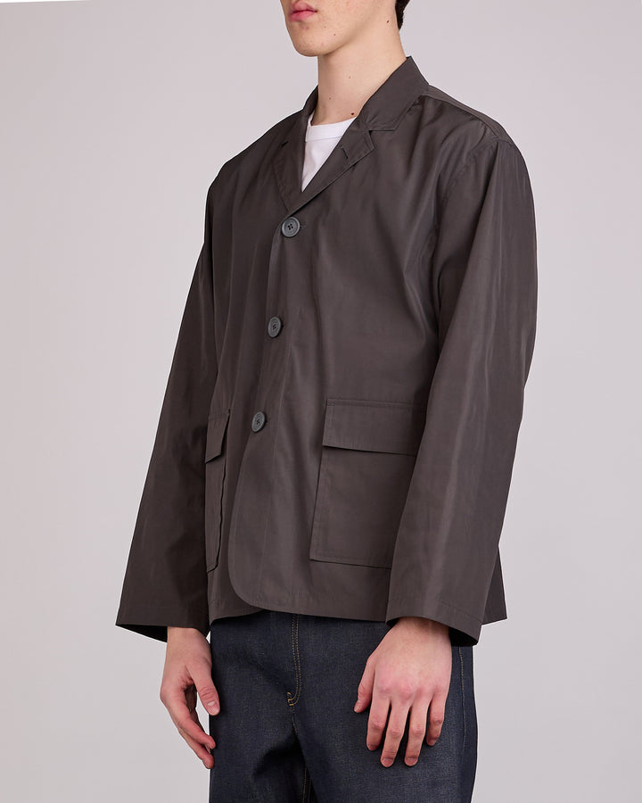 Thom Browne Packable Logo Sack Coat Dark Grey