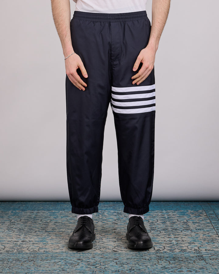 Thom Browne Zip Front Raglan 4 Bar Ripstop Track Pant Navy