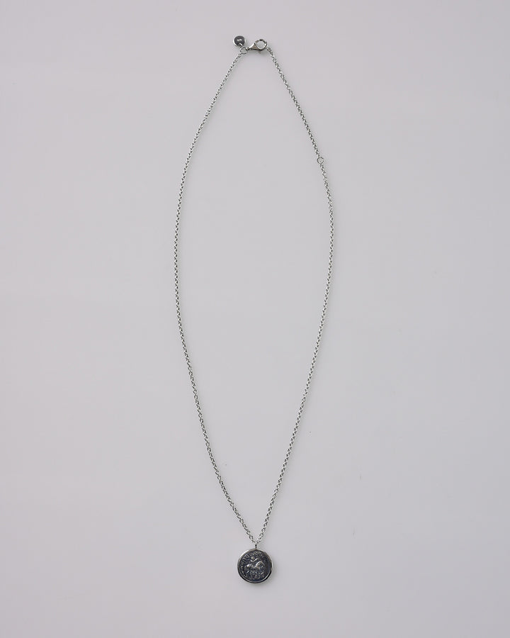 Tom Wood Coin Pendant Chain Necklace Silver 925