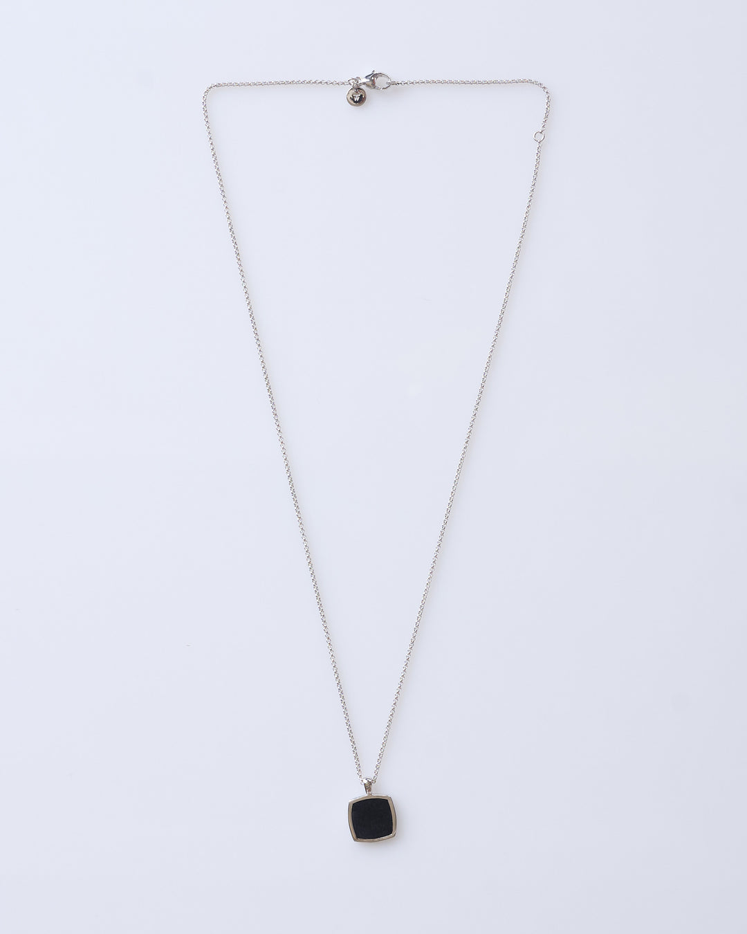 Tom Wood Cushion Pendant Necklace Silver 925/Black Onyx