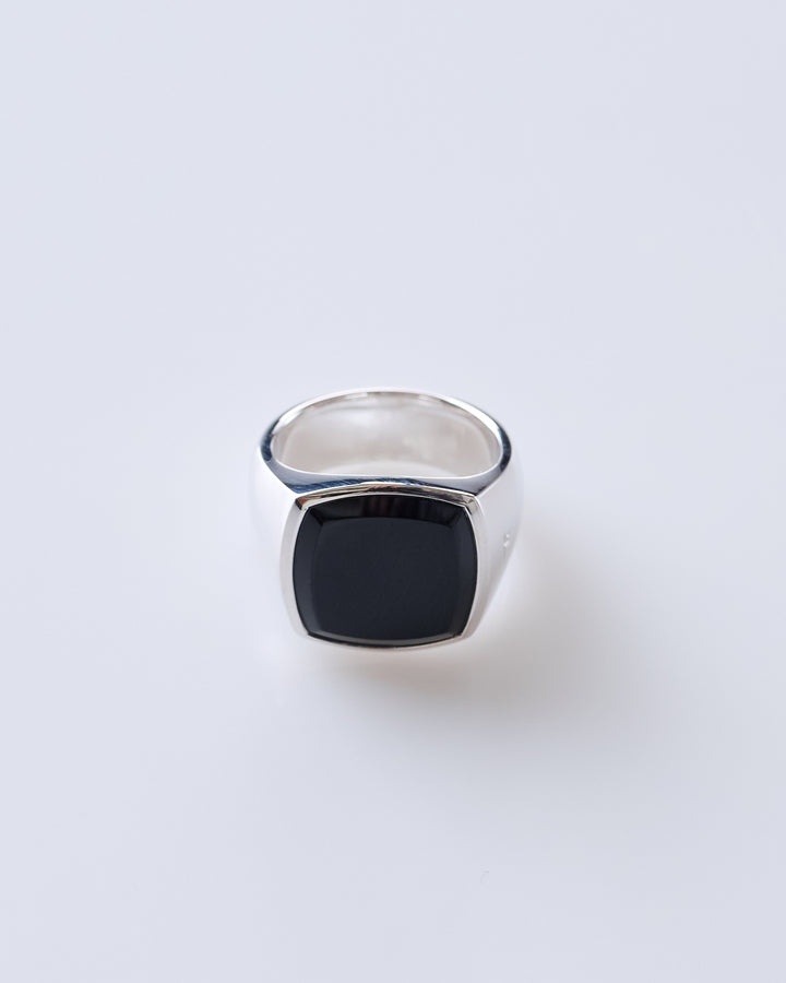 Tom Wood Cushion Ring Polished Silver 925/Black Onyx