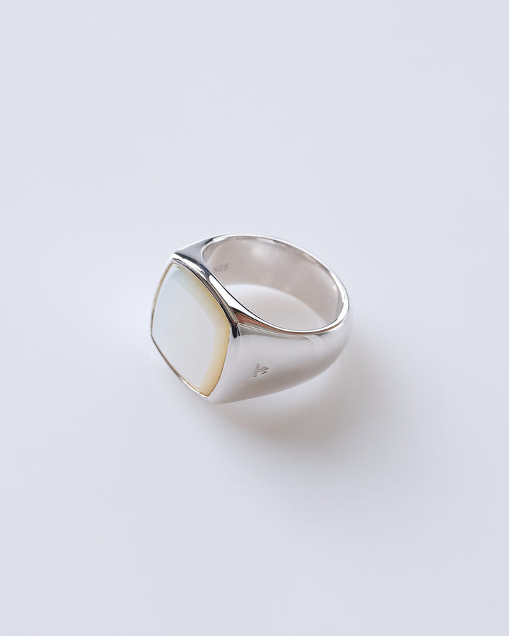 Tom Wood Cushion Ring (M) Polished Silver 925/MOP