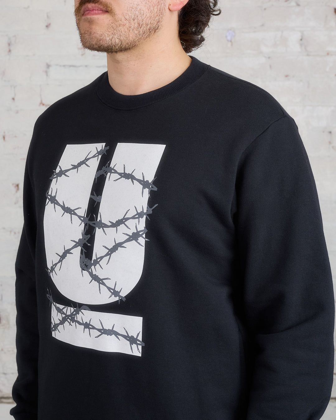 UNDERCOVER Barbed U Graphic Crewneck Black