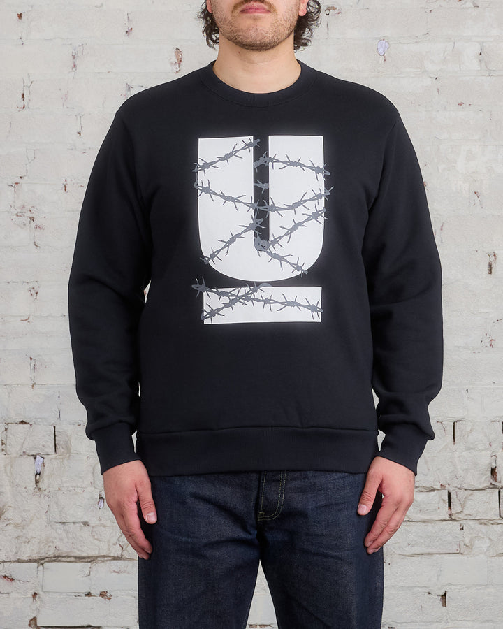 UNDERCOVER Barbed U Graphic Crewneck Black