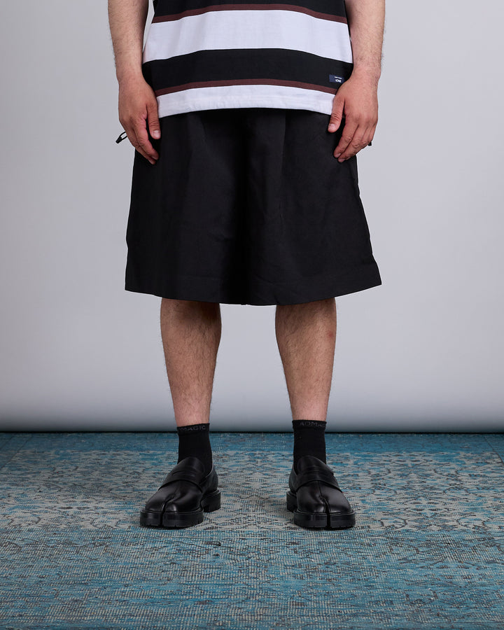 COMME des GARÇONS HOMME Plus Polyester Gabardine Oversized Short Black