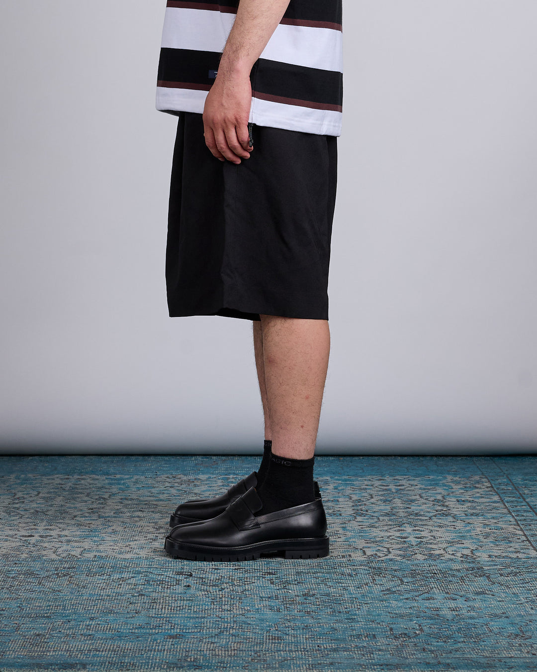 COMME des GARÇONS HOMME Plus Polyester Gabardine Oversized Short Black