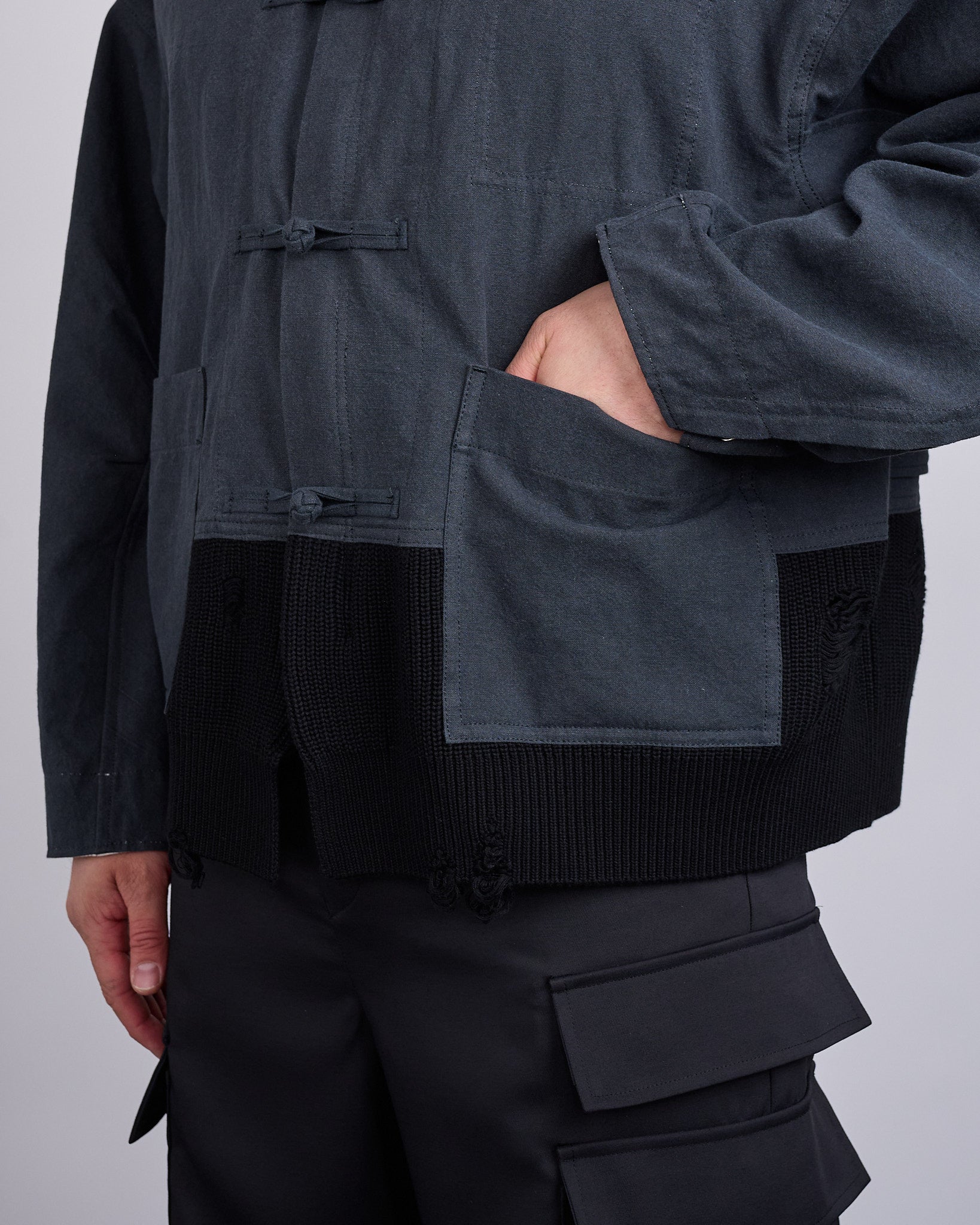 UNDERCOVER Cotton-Linen Toggle Blouson Charcoal – LESS 17