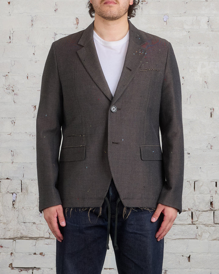 UNDERCOVER Drawstring Blazer Brown Mix