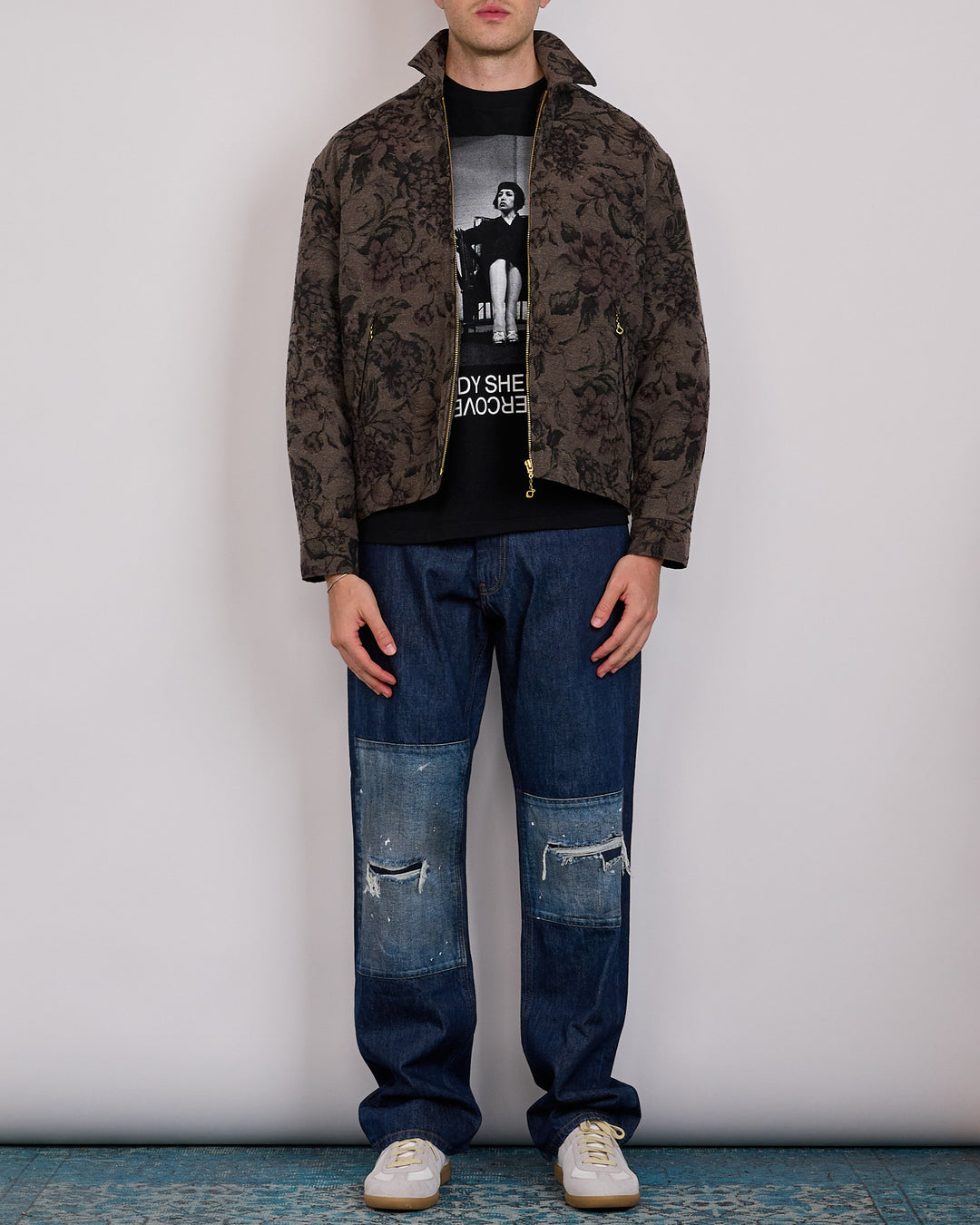 UNDERCOVER Floral Blouson Jacket D.Khaki