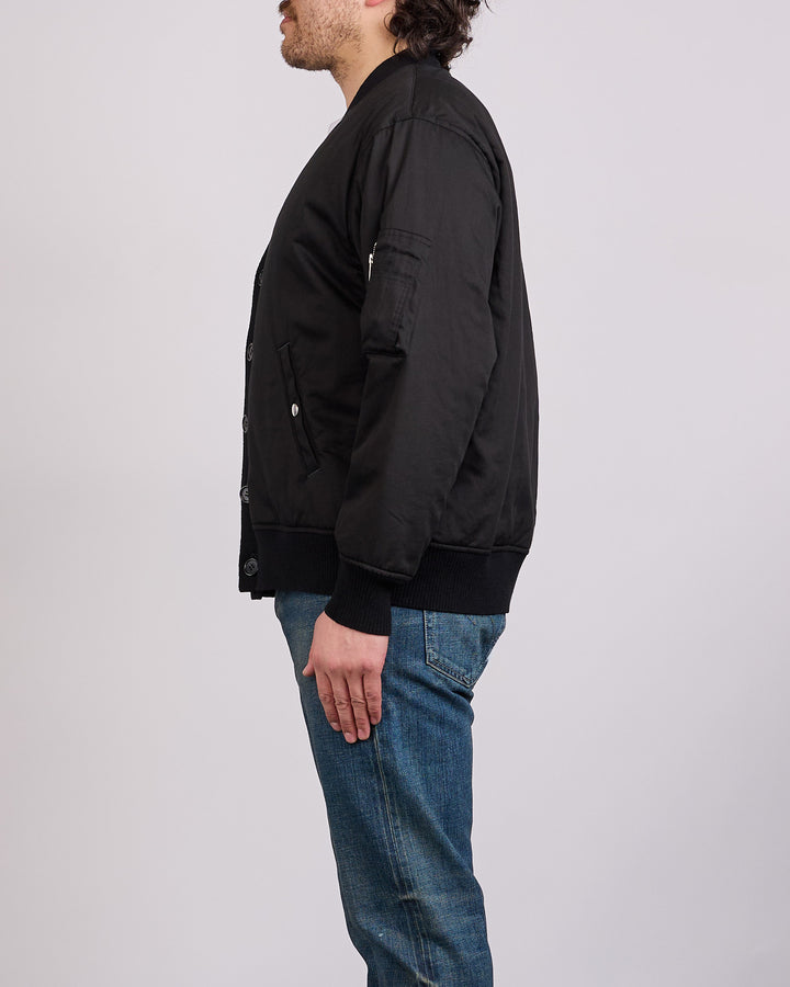 UNDERCOVER Padded Flight Cardigan Black