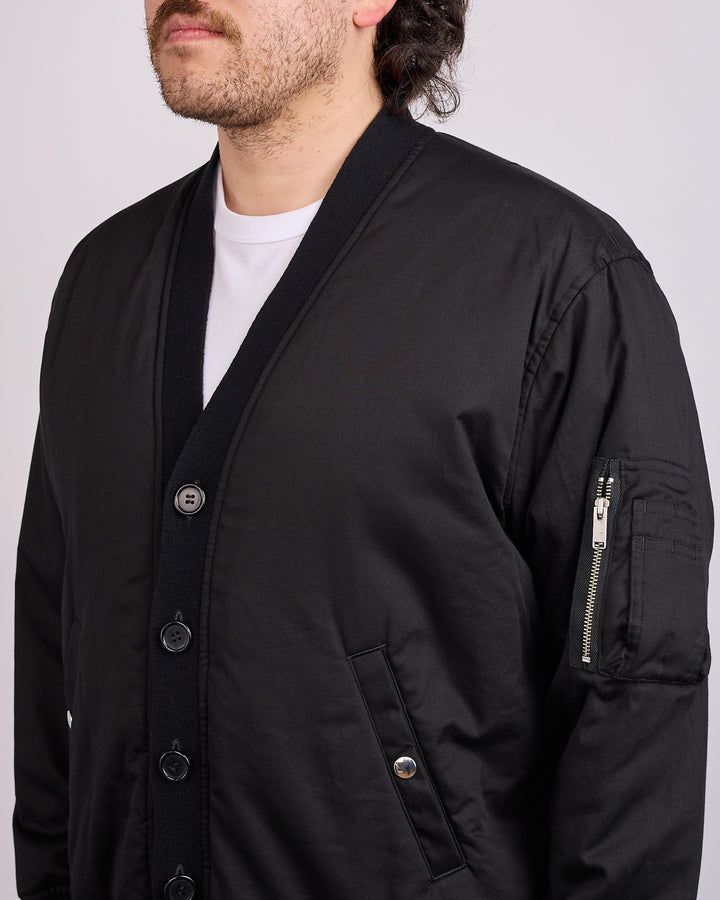 UNDERCOVER Padded Flight Cardigan Black