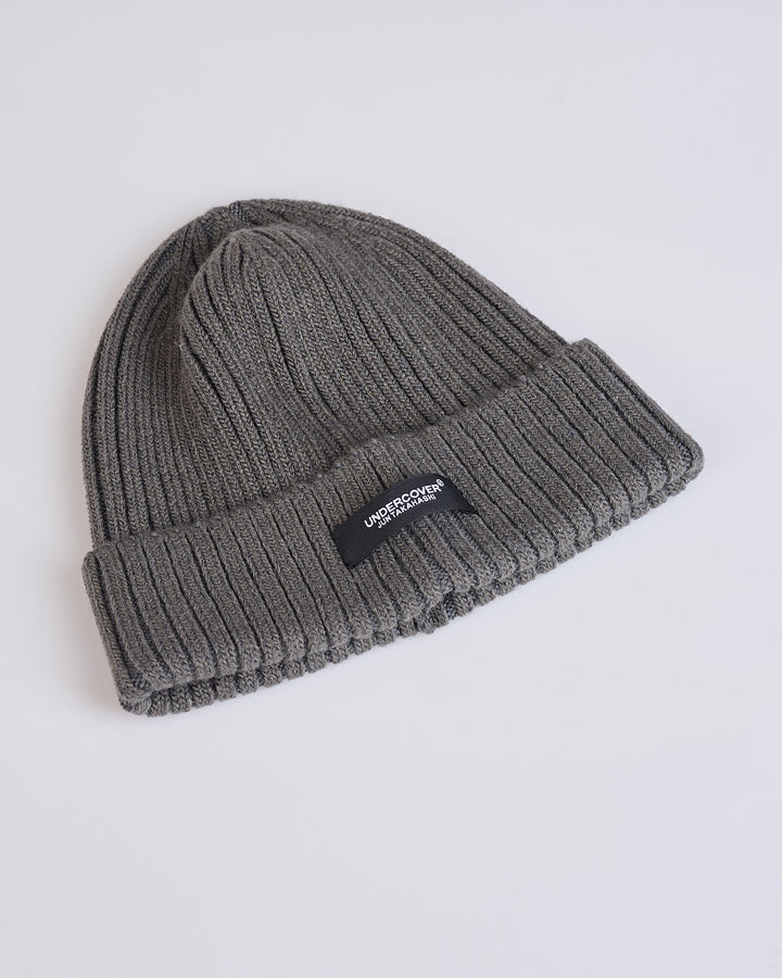 UNDERCOVER Patch Cuff Beanie Top Grey