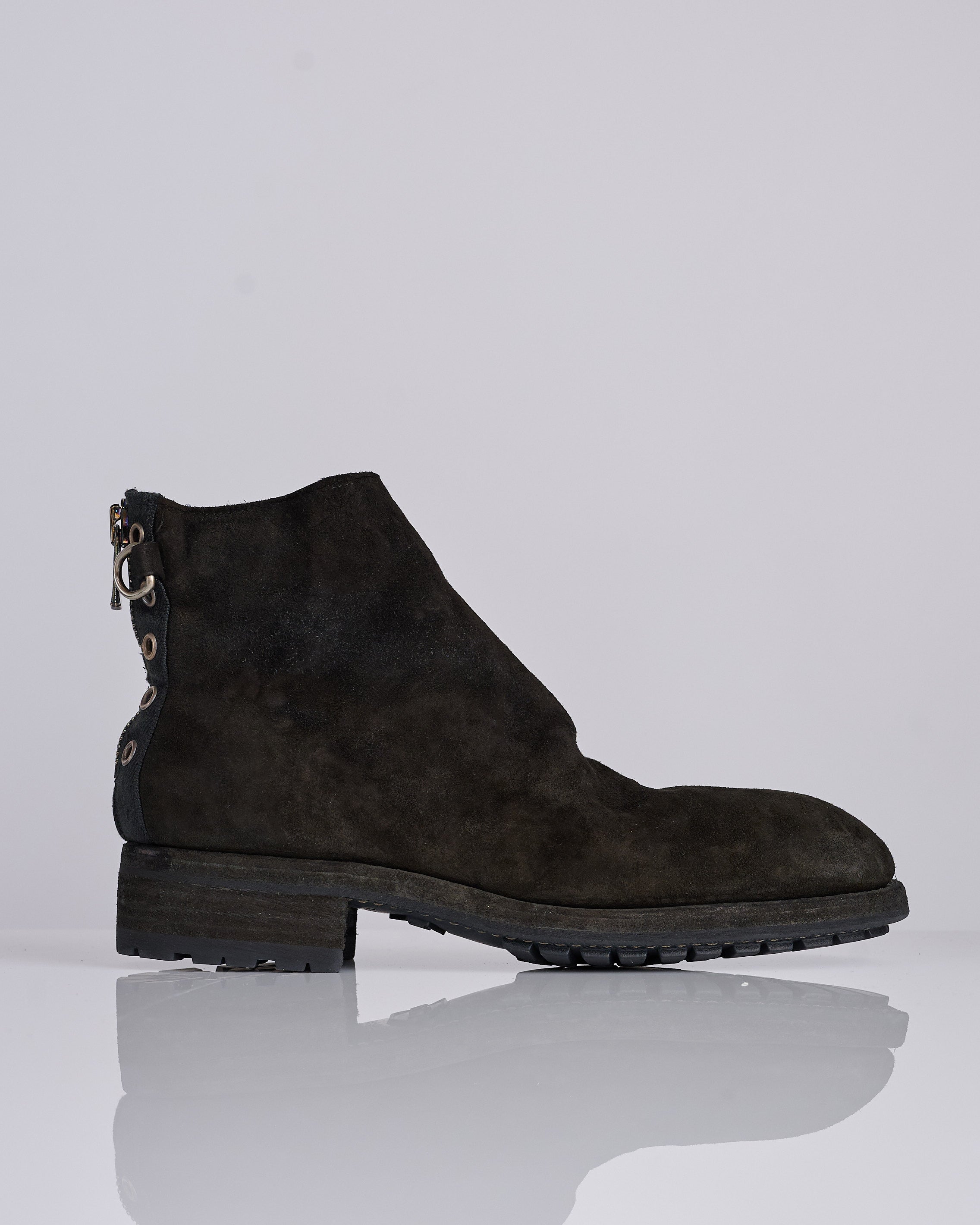 UNDERCOVER Guidi UC1E4F01 Eyelet Zip Boot Black – LESS 17