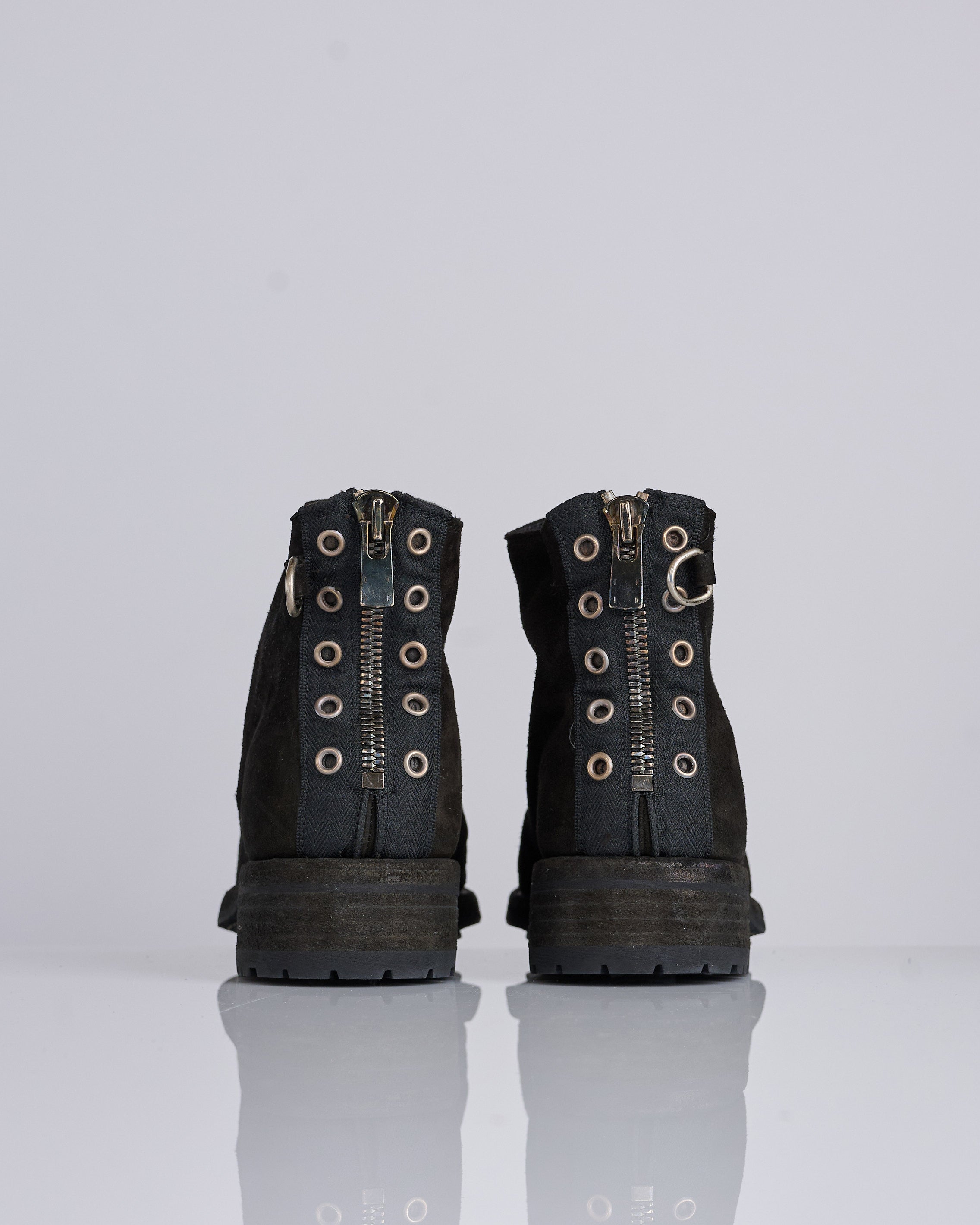 UNDERCOVER Guidi UC1E4F01 Eyelet Zip Boot Black – LESS 17