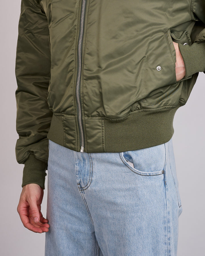 Entire Studios Uniform Cropped Broad Bomber Khaki