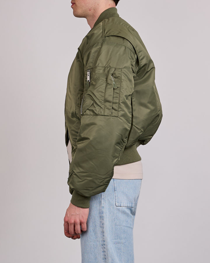 Entire Studios Uniform Cropped Broad Bomber Khaki