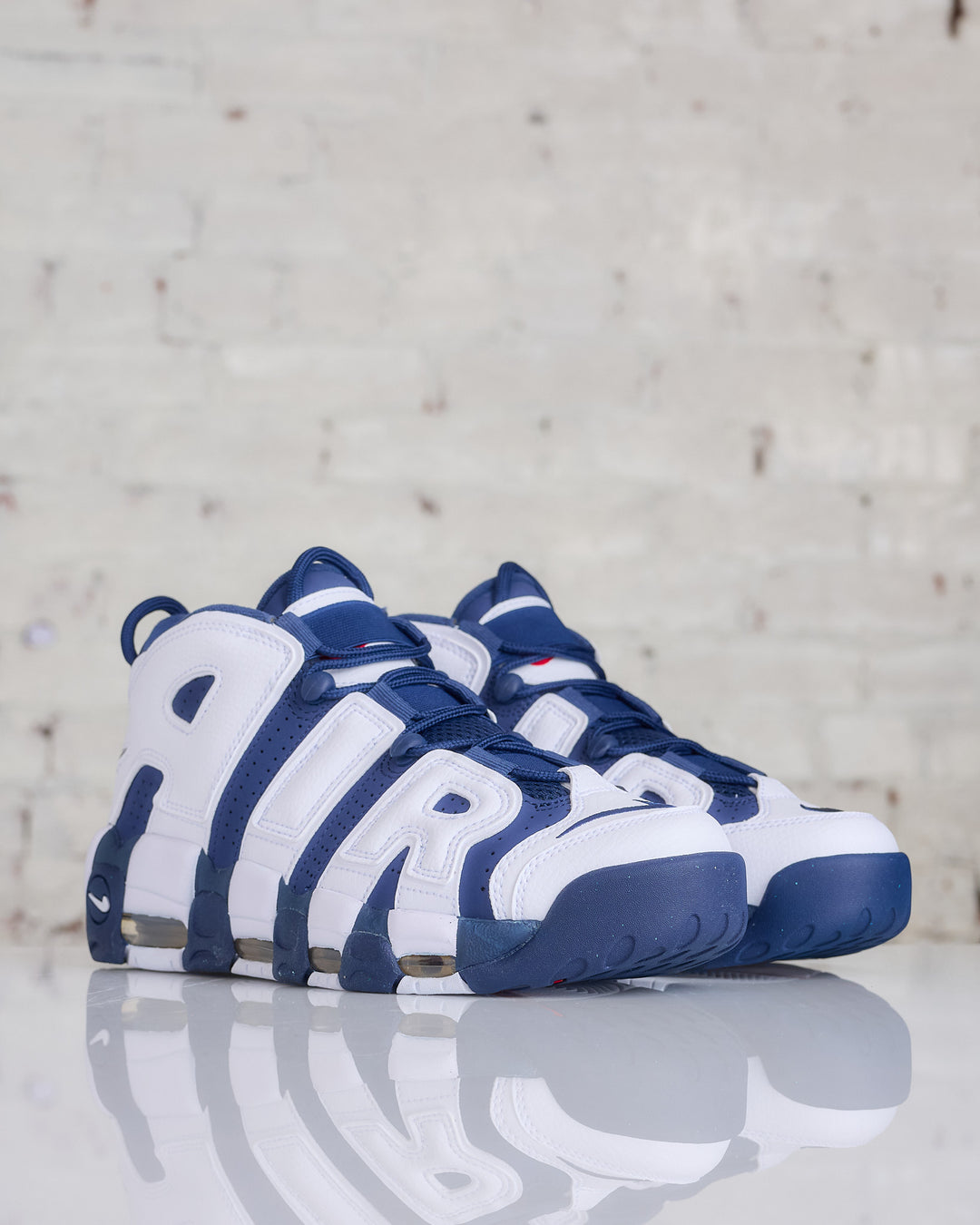 Nike Men's Air More Uptempo '96 White/Midnight Navy-Metallic Gold