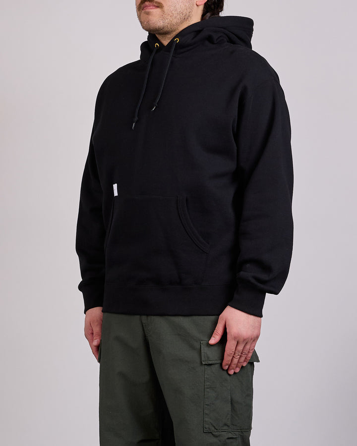 WTAPS AON Label Embroidered Hoodie Black