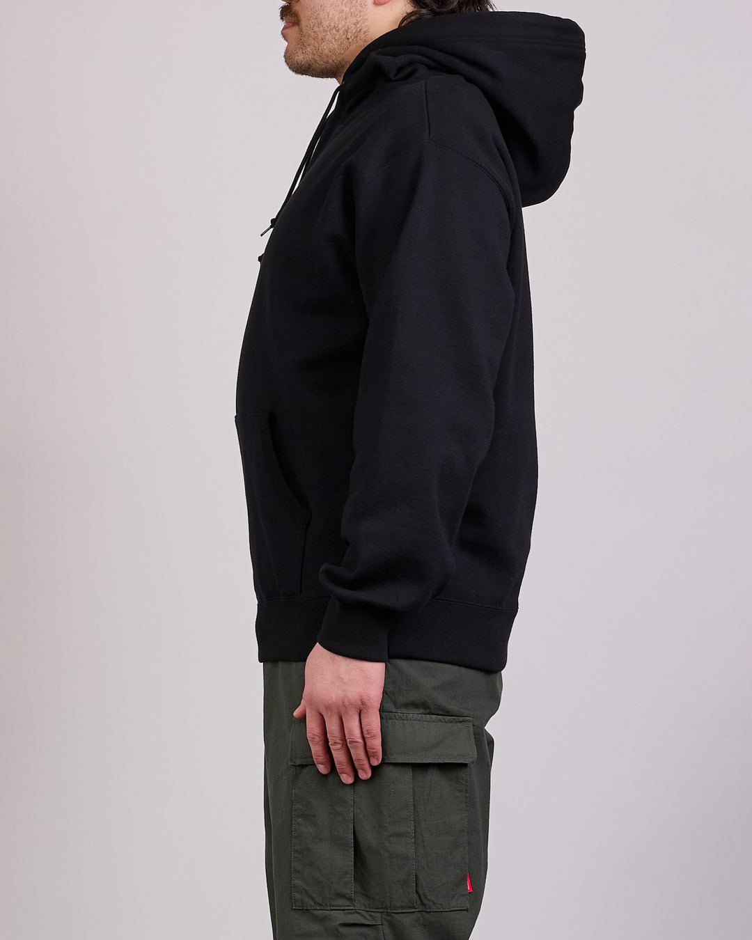 WTAPS AON Label Embroidered Hoodie Black