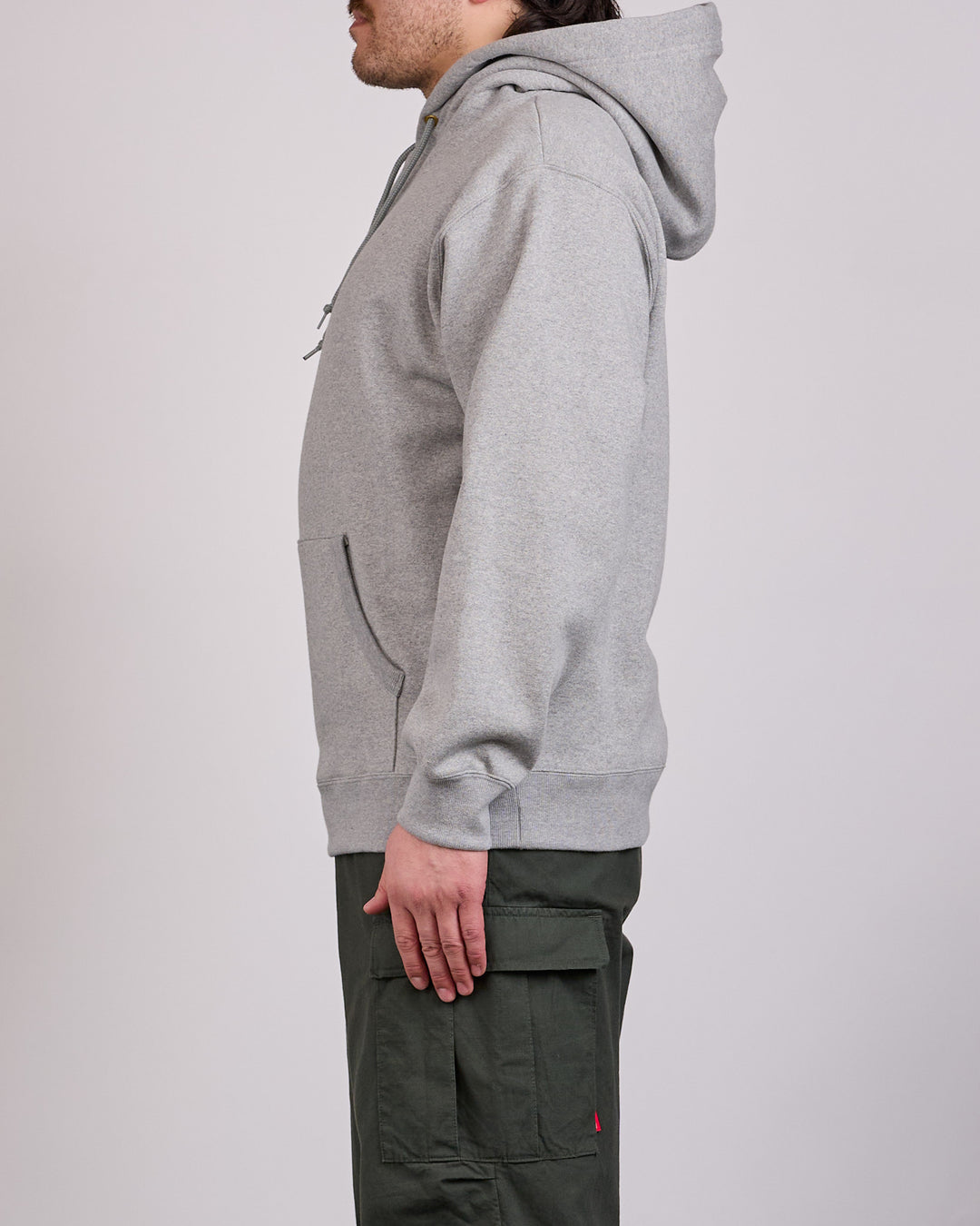 WTAPS AON Label Embroidered Hoodie Gray