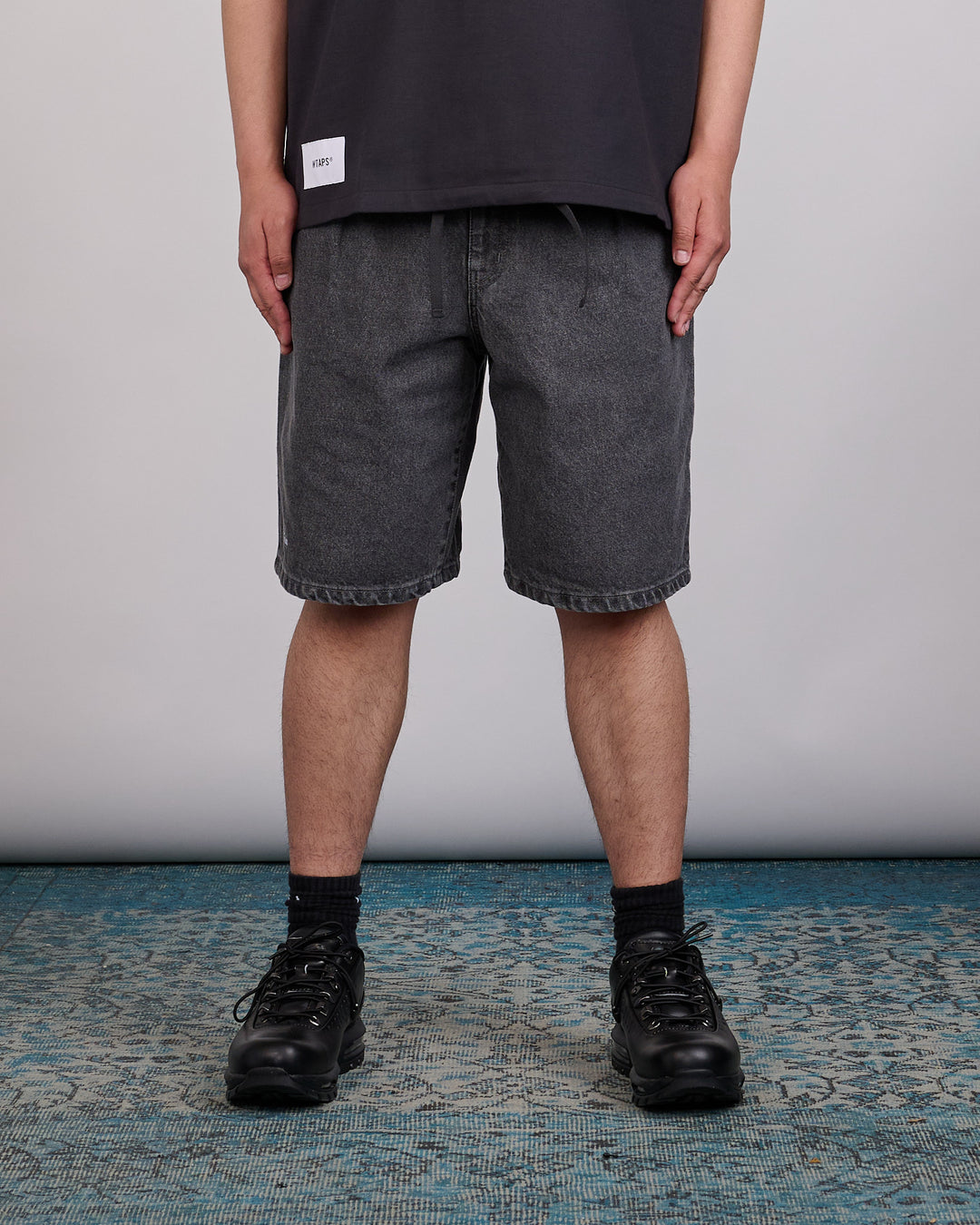 WTAPS Blues Straight Cotton Denim Short Black