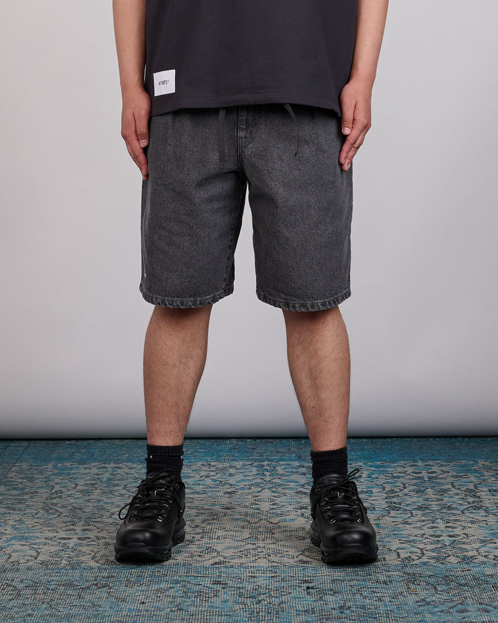WTAPS Blues Straight Cotton Denim Short Black