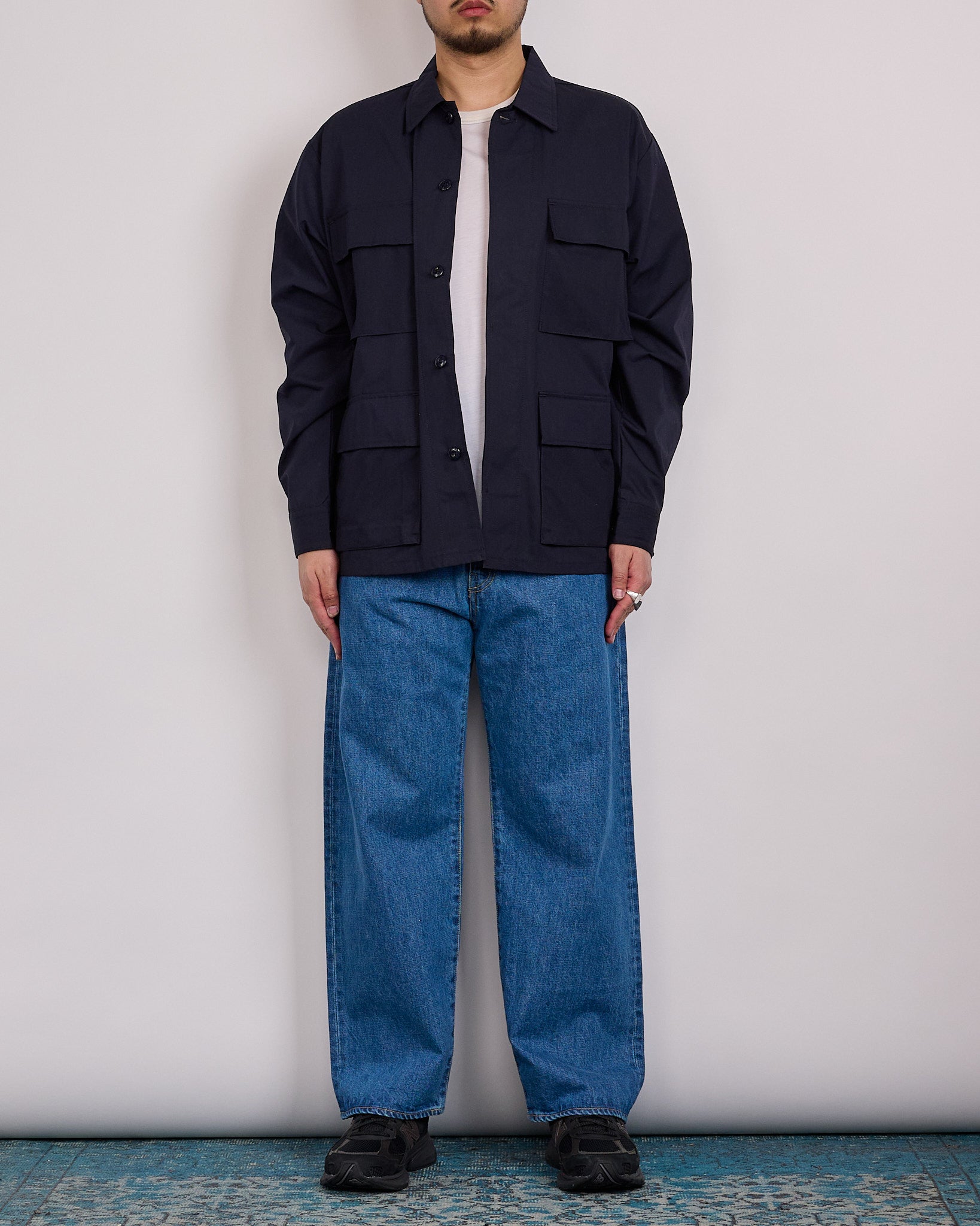 WTAPS JMOD LS NYCO Weather Cordura Button Shirt Navy – LESS 17