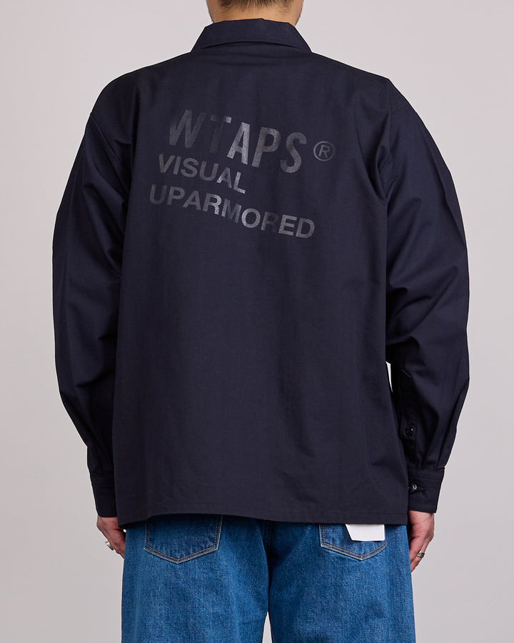 WTAPS JMOD LS NYCO Weather Cordura Button Shirt Navy