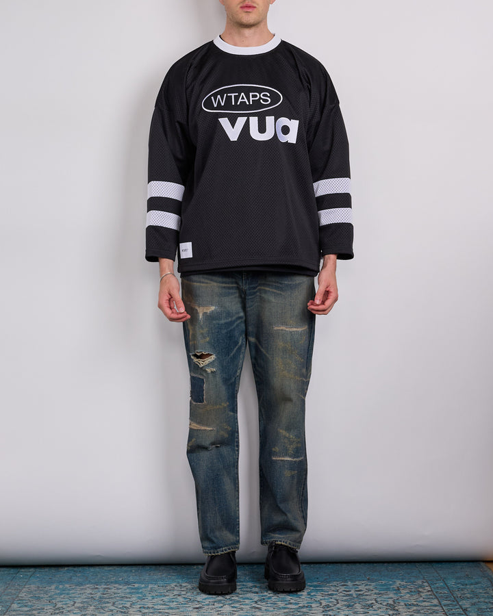 WTAPS Netminder Mesh Crew Black White