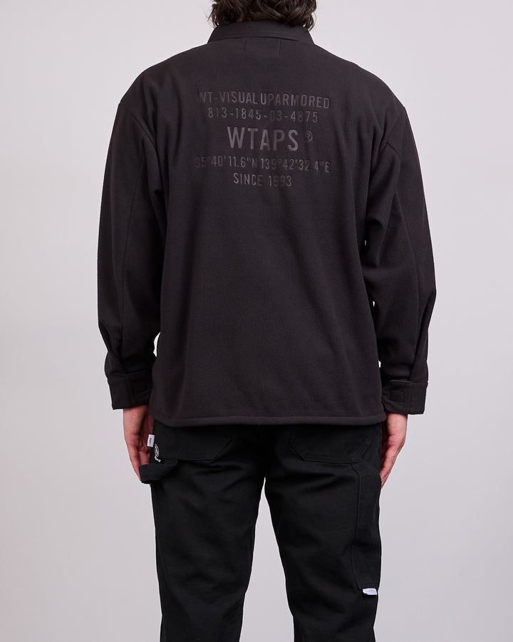 WTAPS OBJ Fleece Button Shirt Black