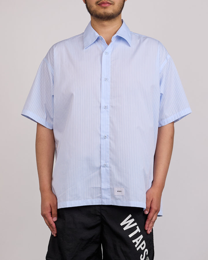 WTAPS REPO CPTL Broadcloth Textile SS Button Shirt Blue