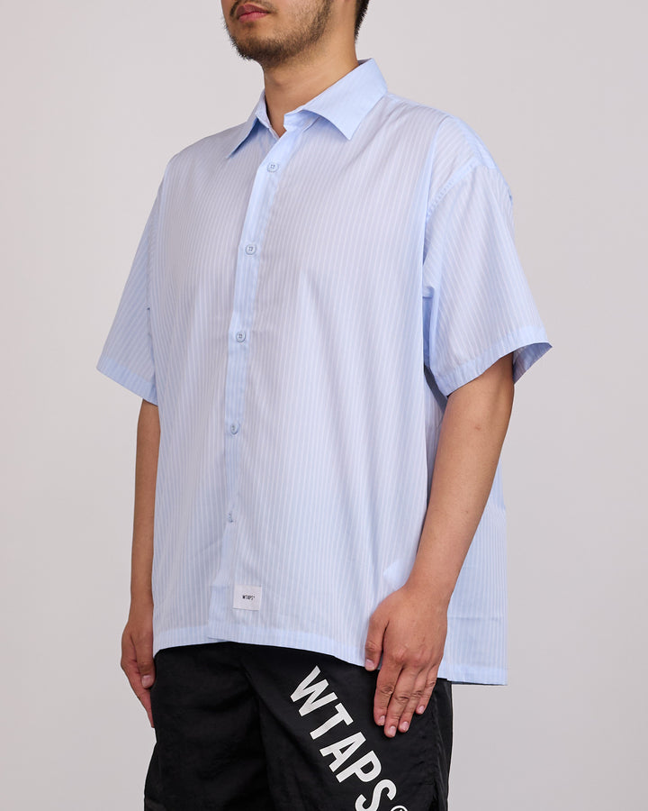 WTAPS REPO CPTL Broadcloth Textile SS Button Shirt Blue