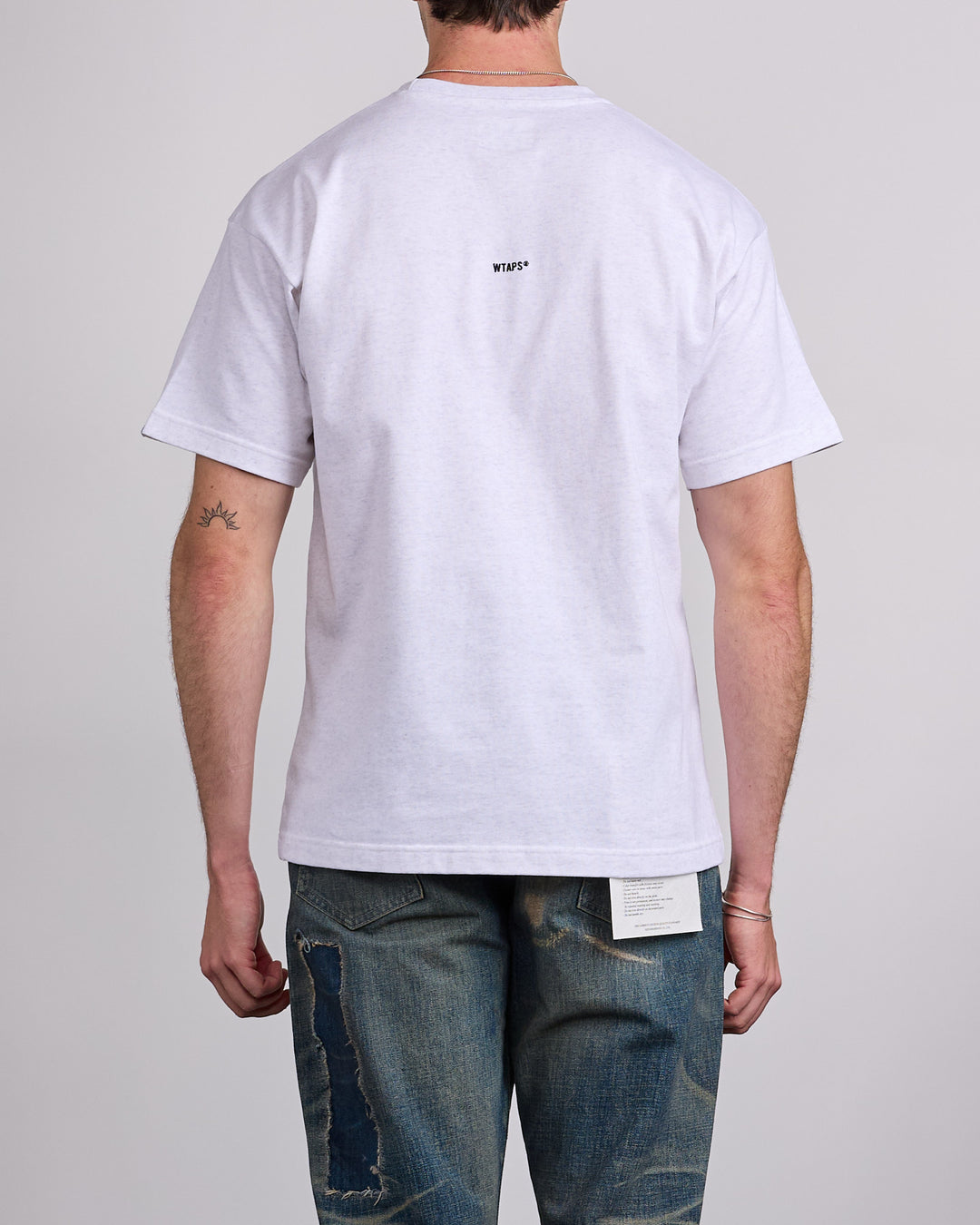 WTAPS Sign YD Label Embroidered T-Shirt Light Gray