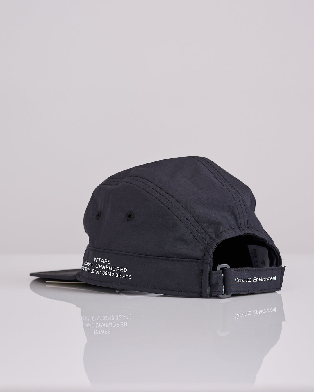WTAPS T-7 7-Panel Nylon Tussah Pertex Cap Black