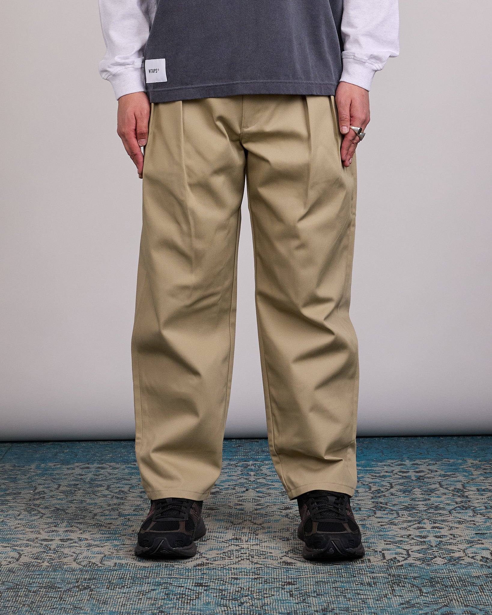 WTAPS TRDT1802 Cptl Twill Double Pleated Pant Beige – LESS 17