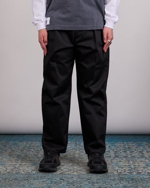WTAPS TRDT1802 Cptl Twill Double Pleated Pant Black – LESS 17