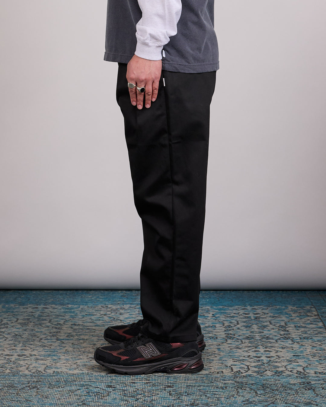 WTAPS TRDT1802 Cptl Twill Double Pleated Pant Black