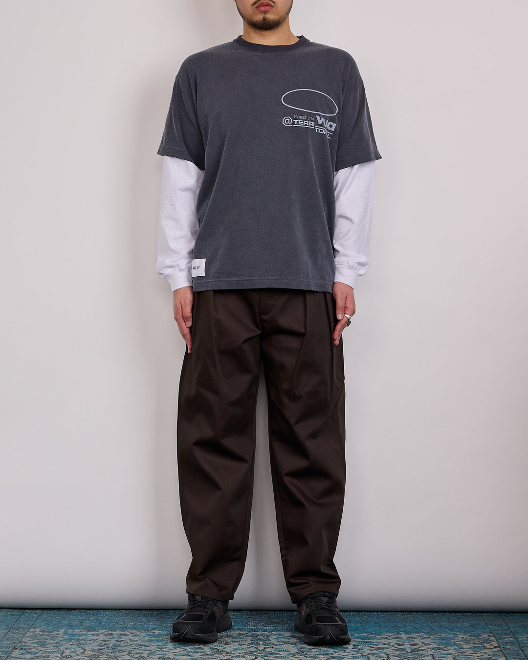 WTAPS TRDT1802 Cptl Twill Double Pleated Pant Brown