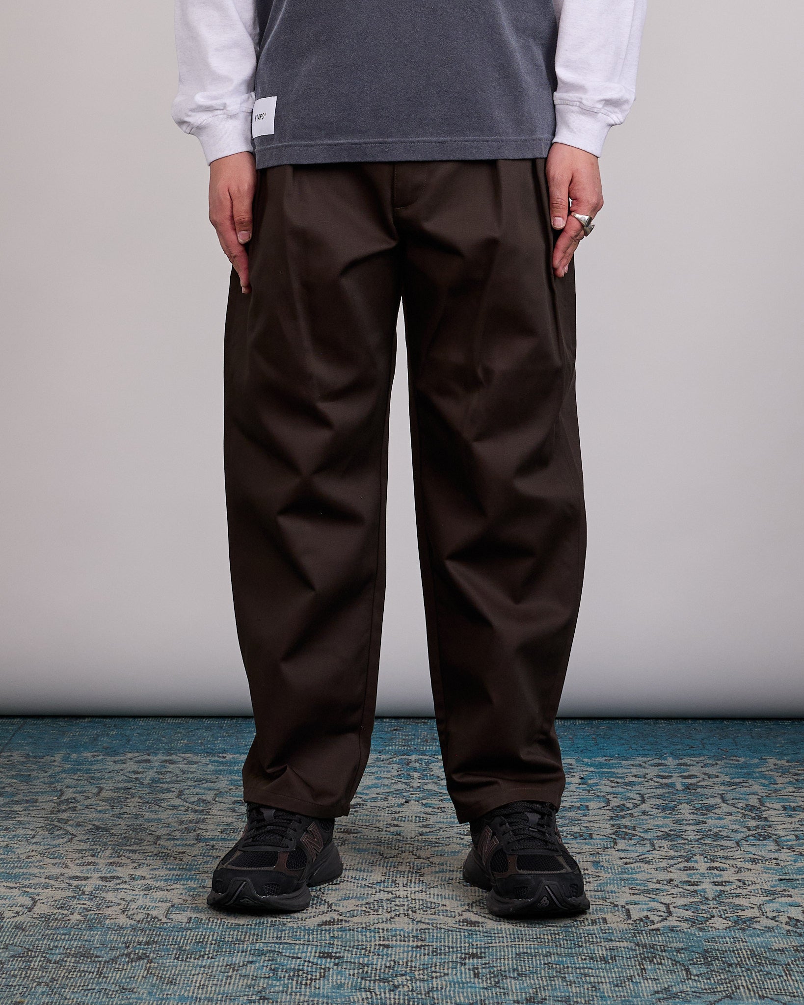WTAPS TRDT1802 Cptl Twill Double Pleated Pant Brown – LESS 17