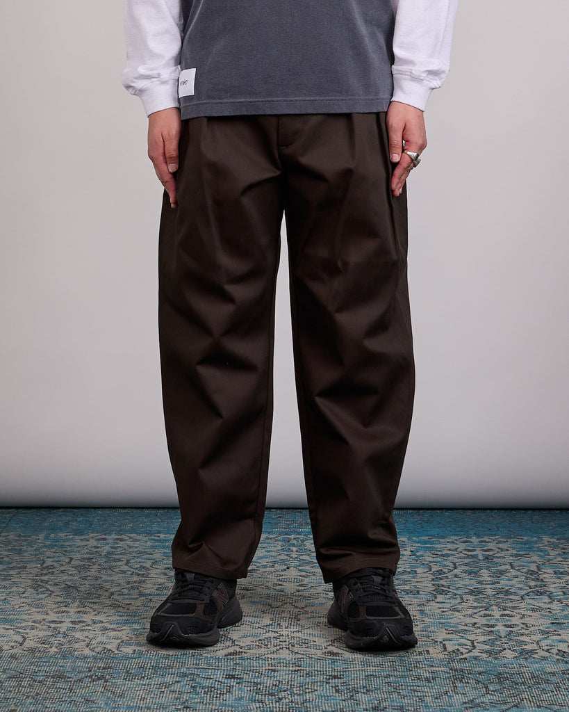 WTAPS TRDT1802 Cptl Twill Double Pleated Pant Brown – LESS 17