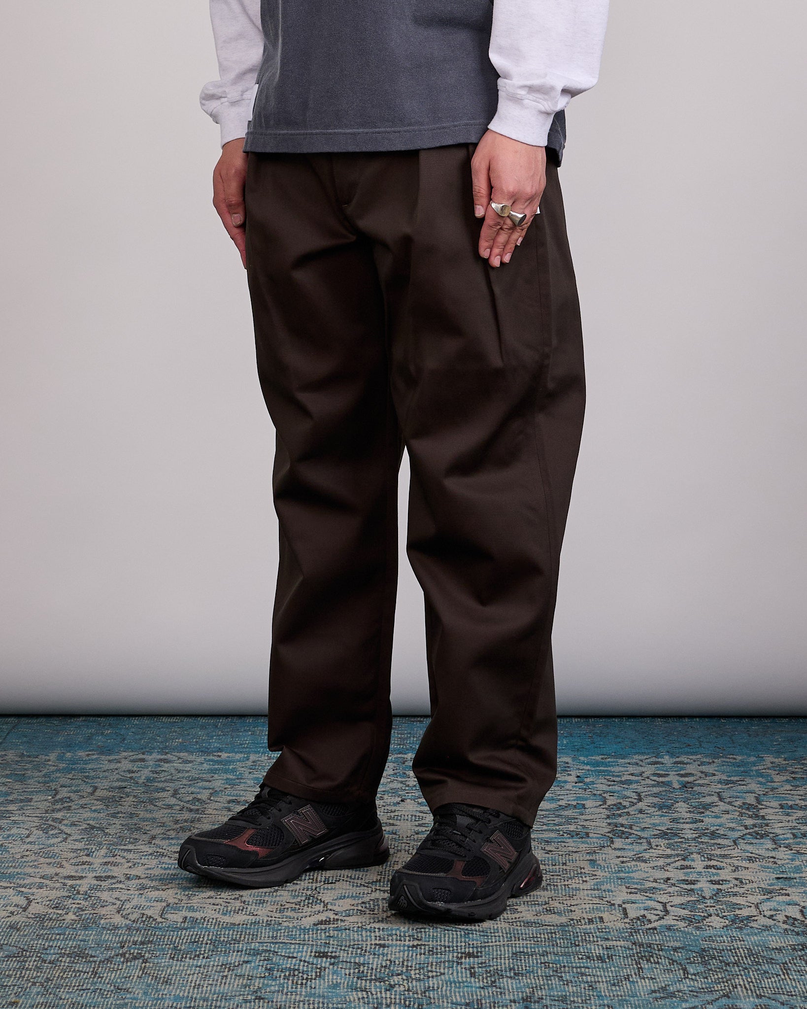 WTAPS TRDT1802 Cptl Twill Double Pleated Pant Brown – LESS 17