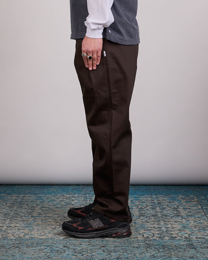WTAPS TRDT1802 Cptl Twill Double Pleated Pant Brown