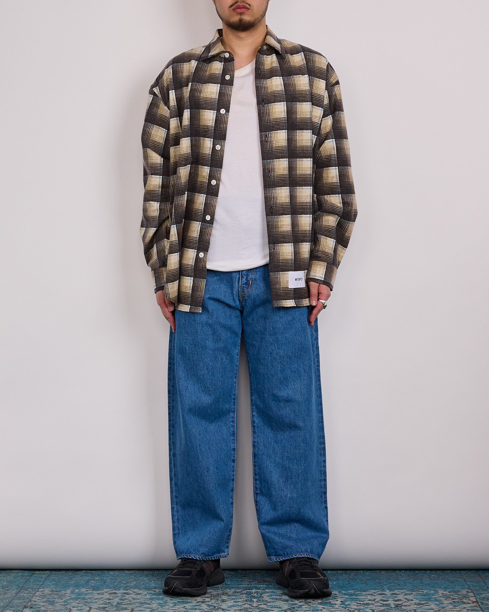 トップス wtaps TXT 02 / LS / COTTONFLANNEL WTAPS TXT 02 LS Cotton Flannel Textile Button Shirt Black – LESS 17