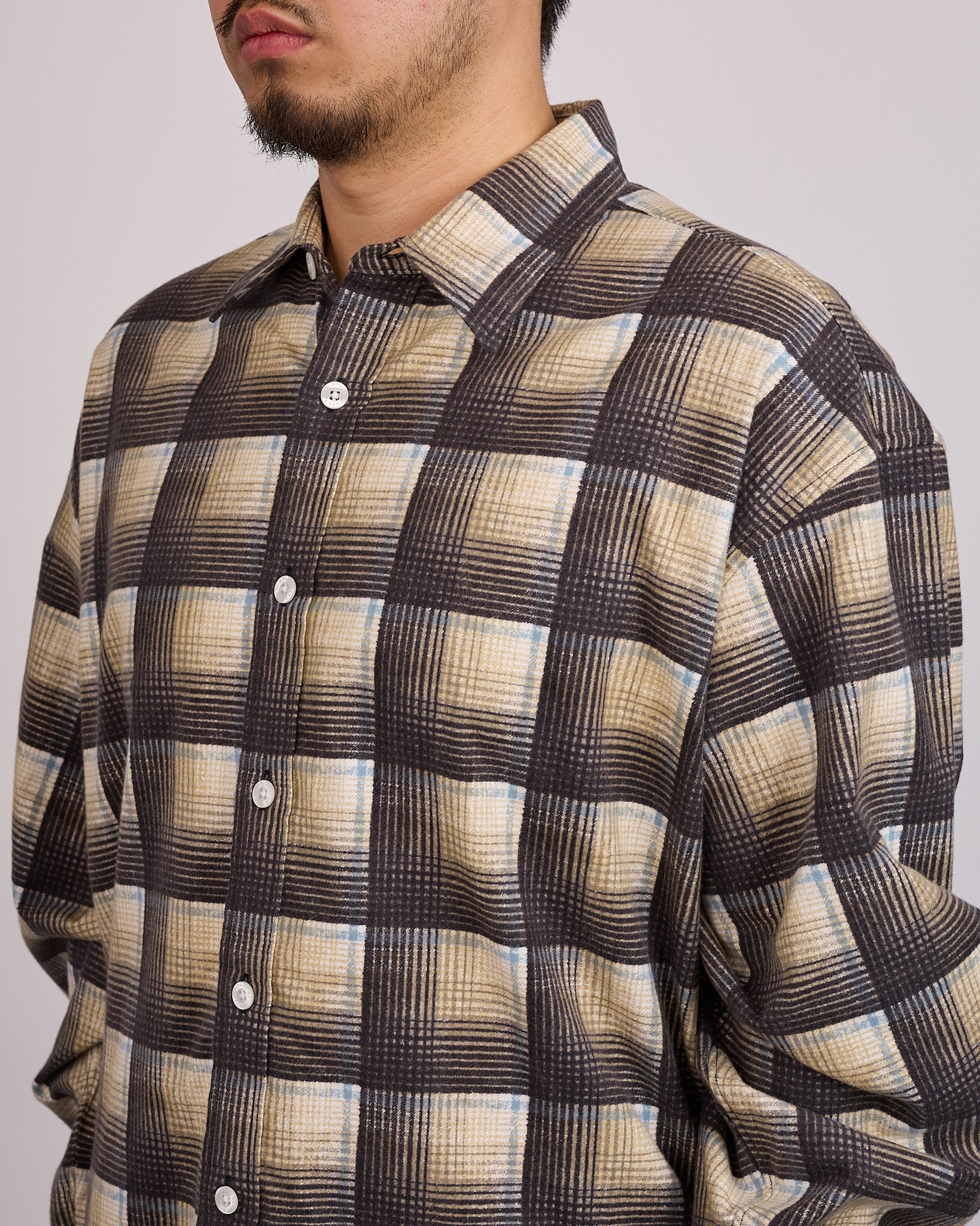トップス wtaps TXT 02 / LS / COTTONFLANNEL WTAPS TXT 02 LS Cotton Flannel Textile Button Shirt Black – LESS 17