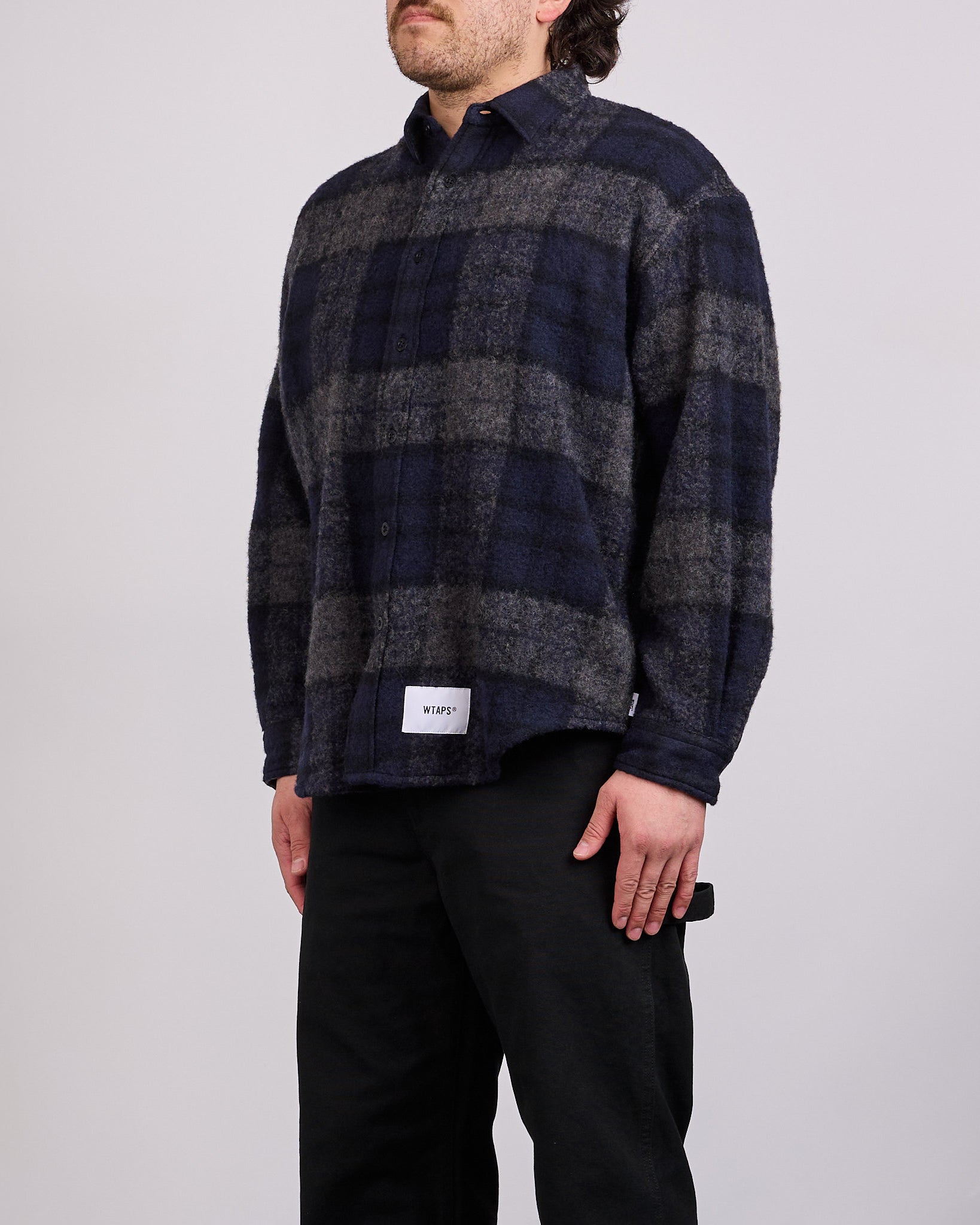 WTAPS　TXT 　サイズ02 WTAPS TXT 02 WONY Tweed Textile Button Shirt Charcoal – LESS 17